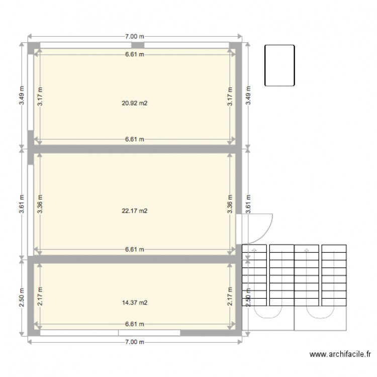 Plan Mur Garage. Plan de 0 pièce et 0 m2