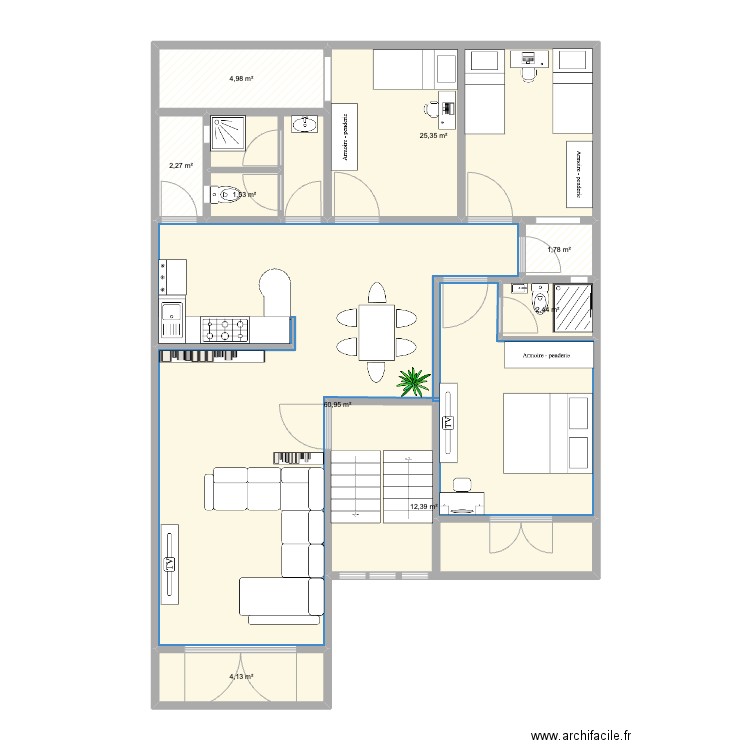 plan r+1. Plan de 0 pièce et 0 m2