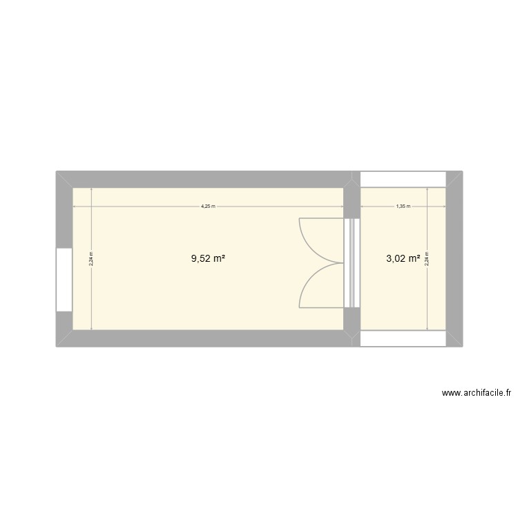 merbes 2. Plan de 2 pièces et 13 m2