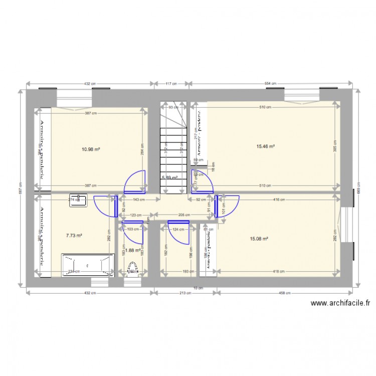 Accola étage actuel. Plan de 0 pièce et 0 m2