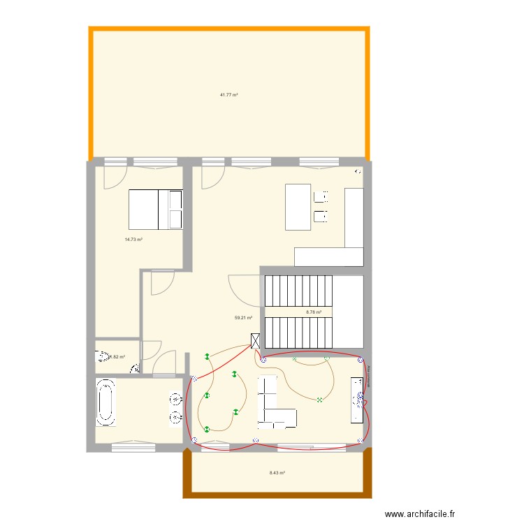 Appartement saint nicolas. Plan de 0 pièce et 0 m2