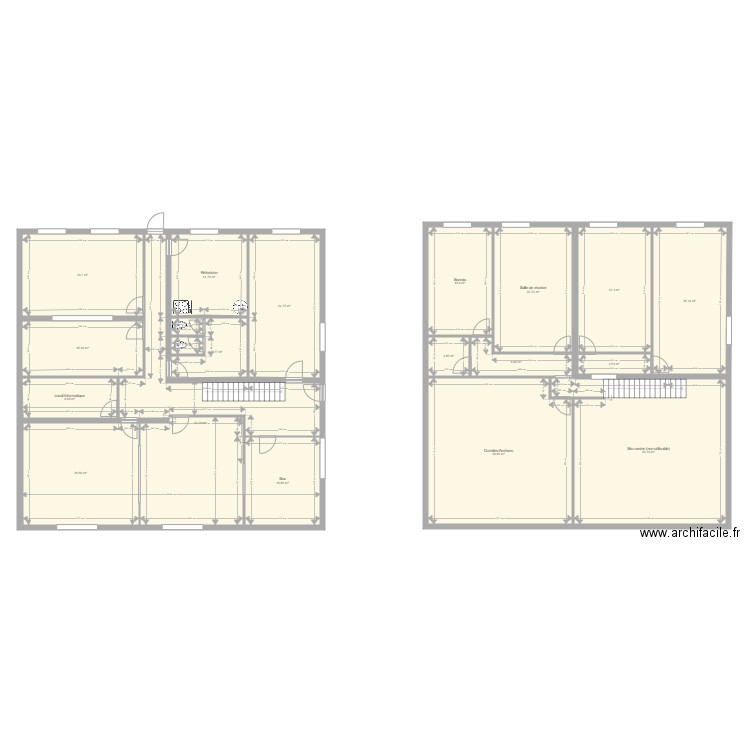 Bureau Lépine  avant modification. Plan de 0 pièce et 0 m2