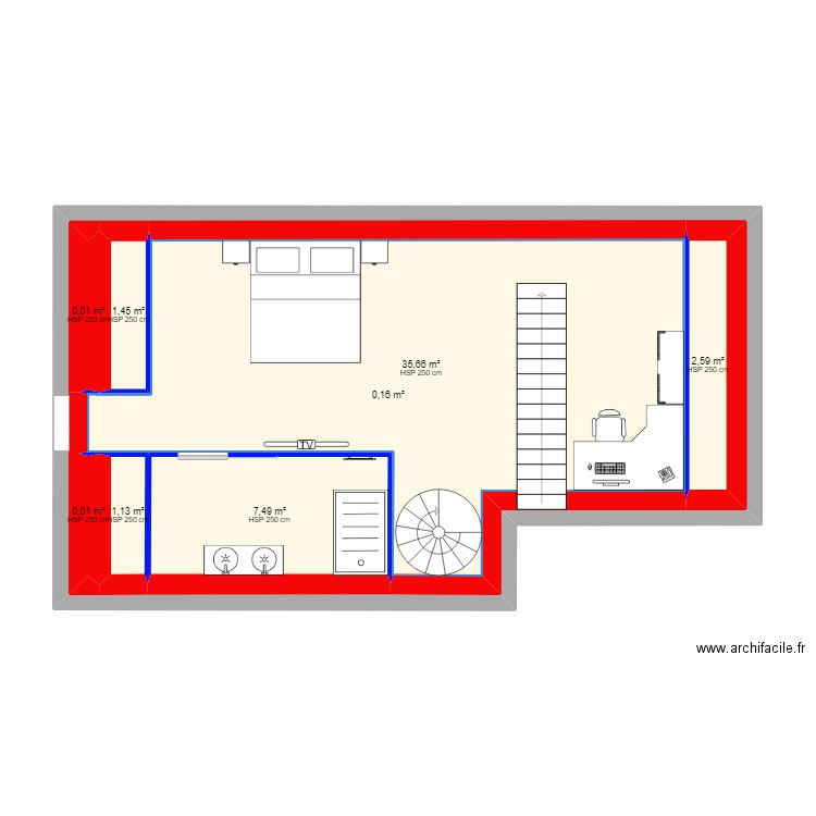 2eme sylvain bis. Plan de 8 pièces et 109 m2