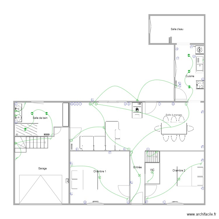 M THIBAUD. Plan de 8 pièces et 108 m2