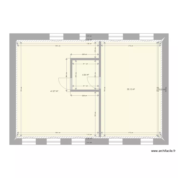 jacobins 1 Etage brut. Plan de 