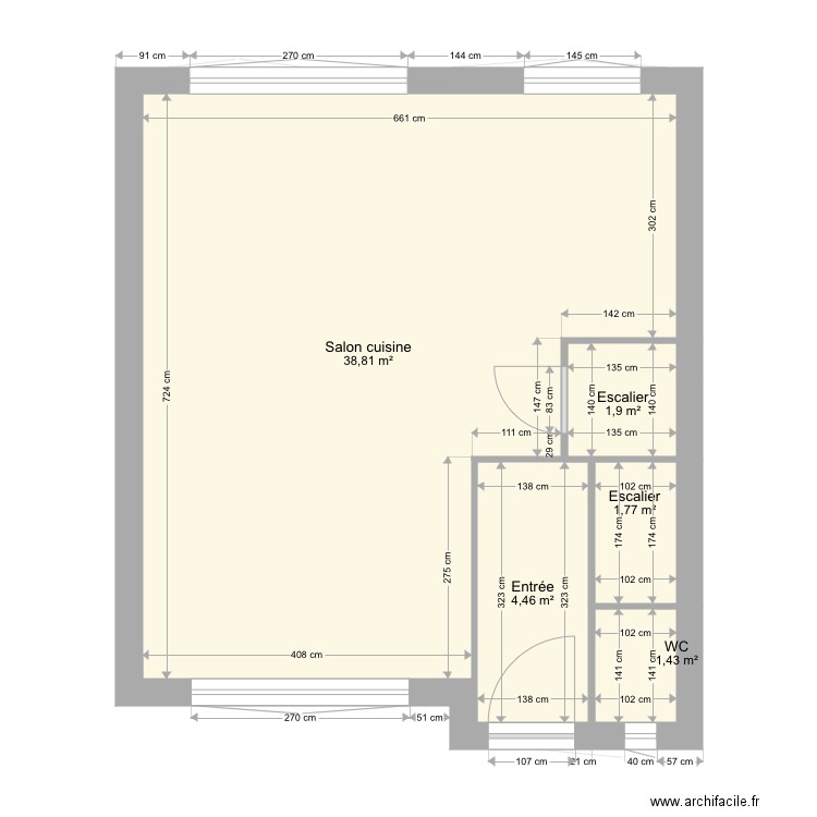 JOLY. Plan de 12 pièces et 96 m2