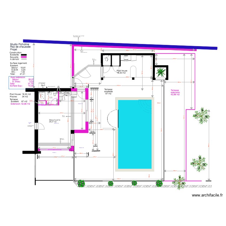 Studio Picholine Projet  03 18 52 PC. Plan de 0 pièce et 0 m2