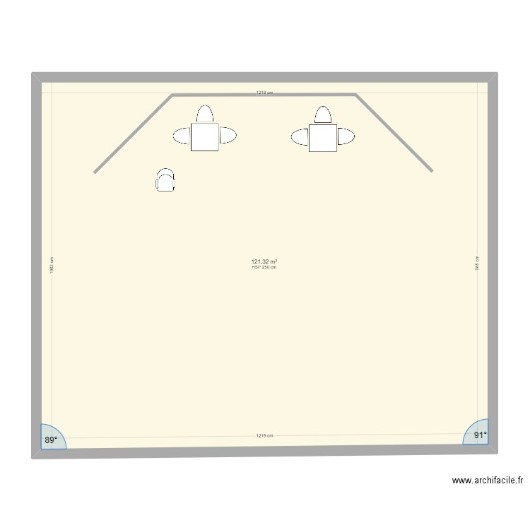 Banque Pop. Plan de 1 pièce et 121 m2