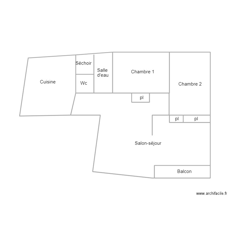 QUIMPER BONVOISIN. Plan de 8 pièces et 47 m2