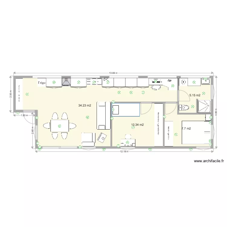 Maison familialle containeur. Plan de Maison familialle containeur. Plan de