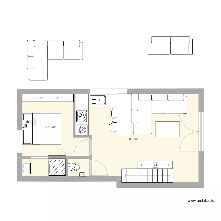 Studio version I . Plan de 