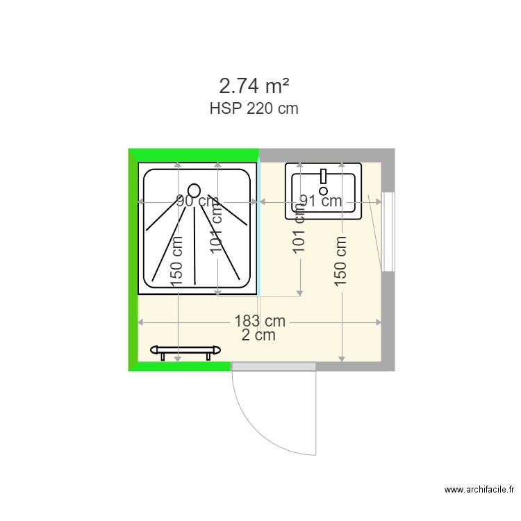 CHAPLART  SDB. Plan de 0 pièce et 0 m2