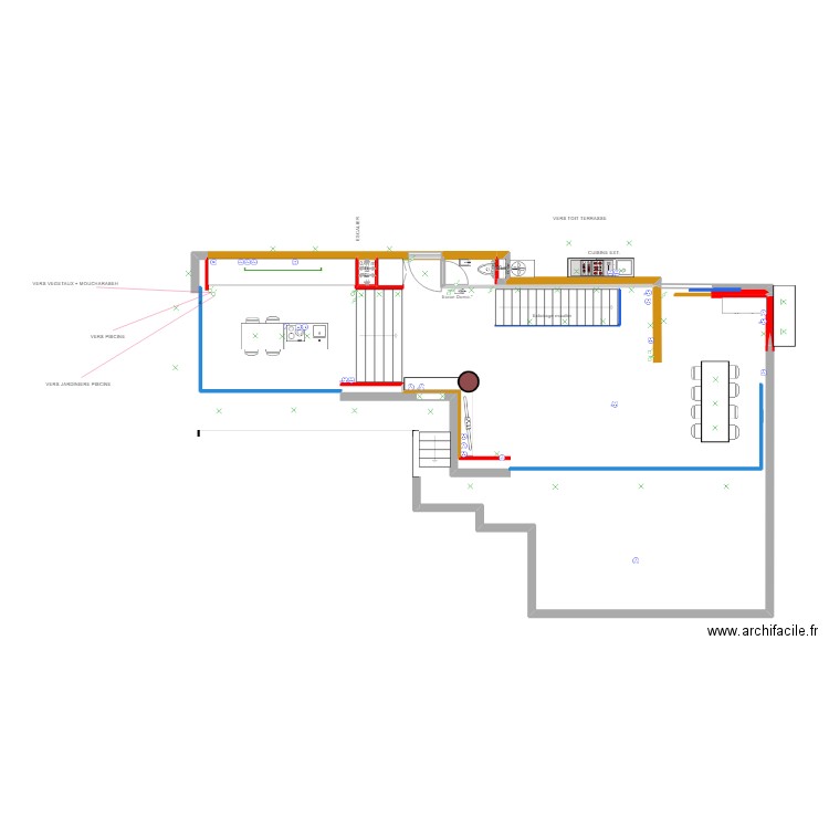 Roc Mer  Etage - Cloisons Doublages. Plan de 0 pièce et 0 m2