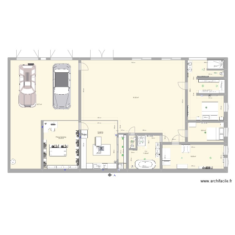 Plan 2. Plan de 9 pièces et 264 m2