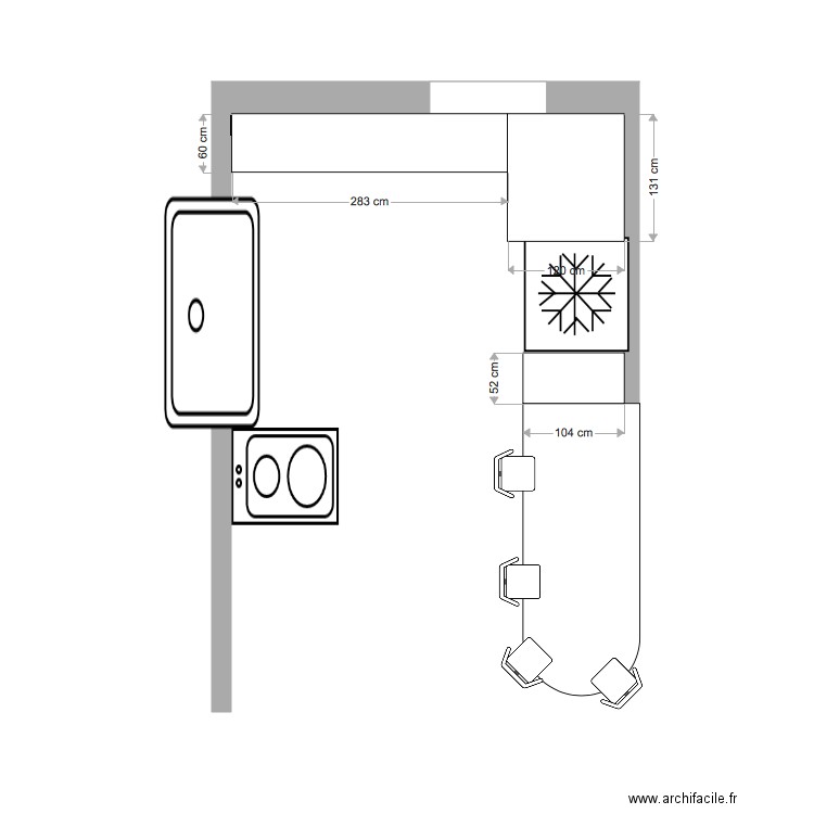 cuisine barsac. Plan de 0 pièce et 0 m2