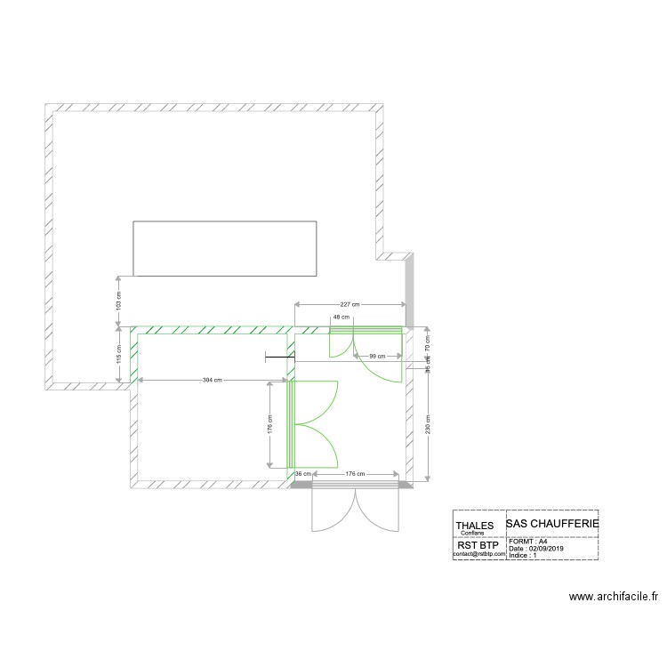 SAS CHAUFFERIE . Plan de 0 pièce et 0 m2