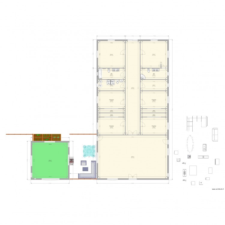 1 étage 2e. Plan de 0 pièce et 0 m2