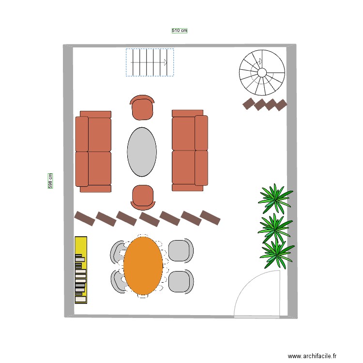 MAISON AKOE. Plan de 1 pièce et 28 m2