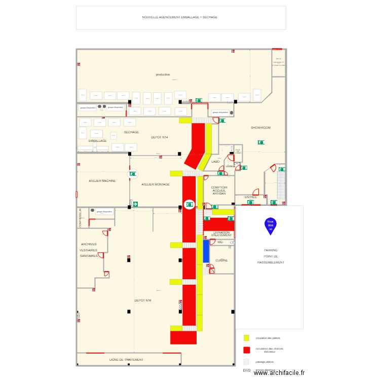 projet agencement emballage et sechage. Plan de 0 pièce et 0 m2