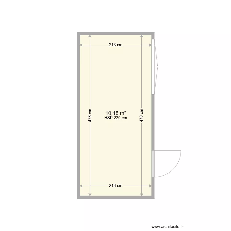 V&eacute;randa V0. Plan de 