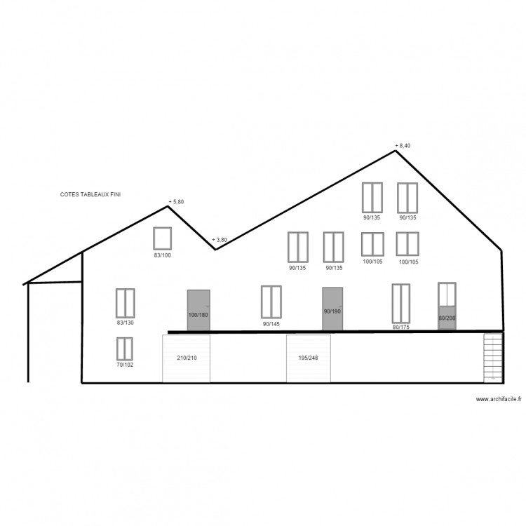 façade clerjus. Plan de 0 pièce et 0 m2