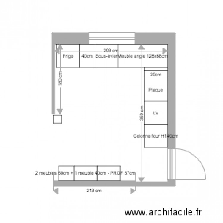 Cuisine LANTIN NOUVEL. Plan de 0 pièce et 0 m2