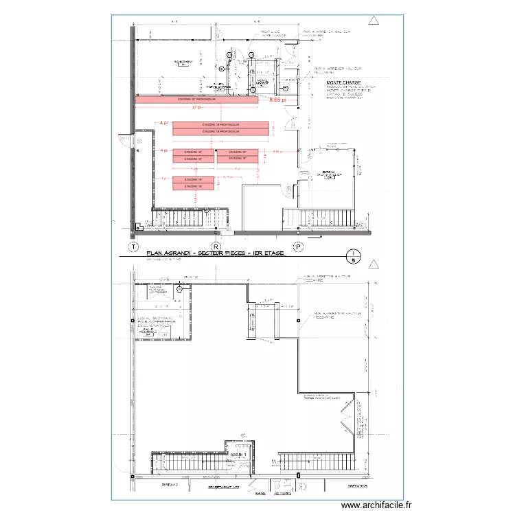 AM&Eacute;NAGEMENT MAGASIN BELOEIL. Plan de 