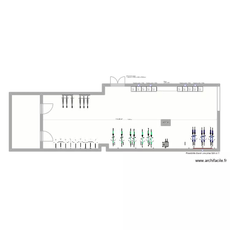 Tour Feel RDC V2. Plan de 2  et 113 m²