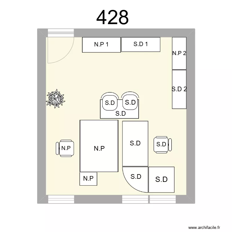 Bureau R 428 - S.DUMAS - N.PAILLE. Plan de Bureau R 428 - S.DUMAS - N.PAILLE. Plan de