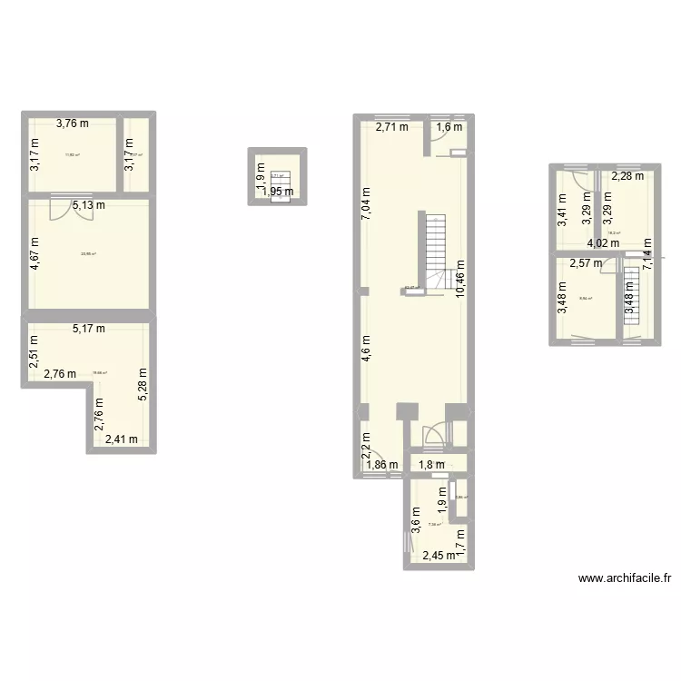 Mouscron Rez. Plan de 11 pièces et 163 m²
