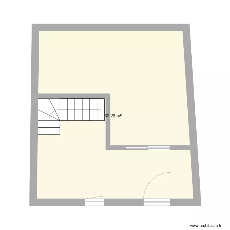Rez de chauss&eacute; v3. Plan de 