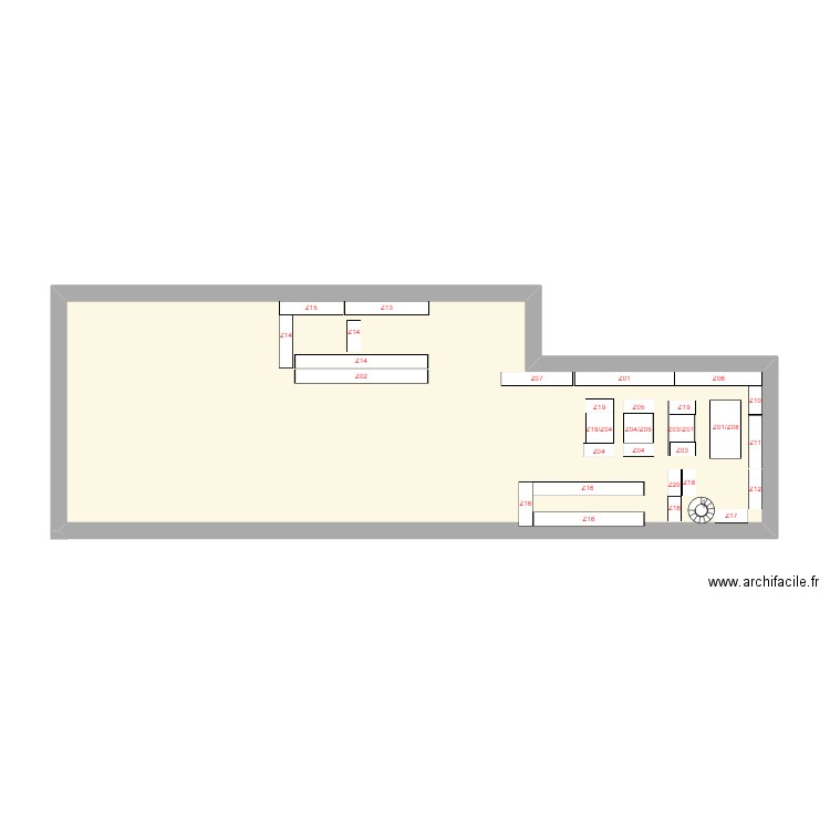 PLAN INVENTAIRE. Plan de 1 pièce et 39 m2