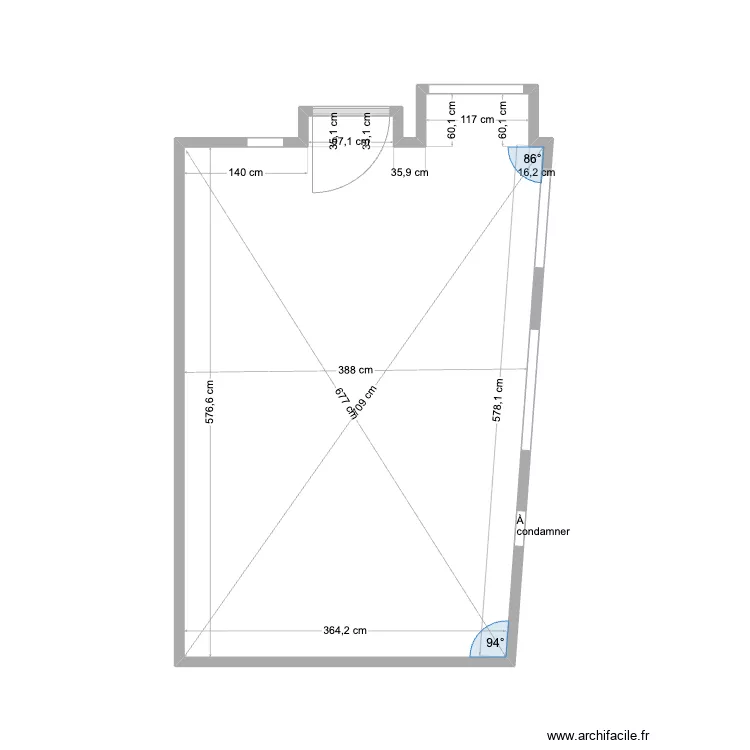 ETAT DE LIEUX STUDIO THORSTEN. Plan de 
