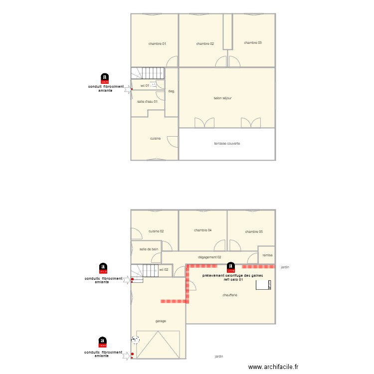 leloup2 am 1194. Plan de 19 pièces et 203 m2