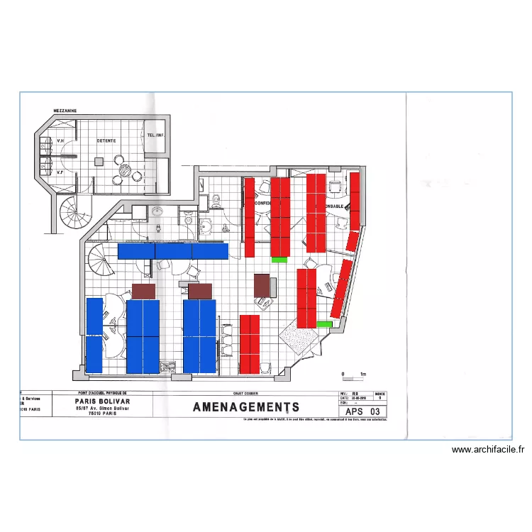 Simon bolivar 19e . Plan de 
