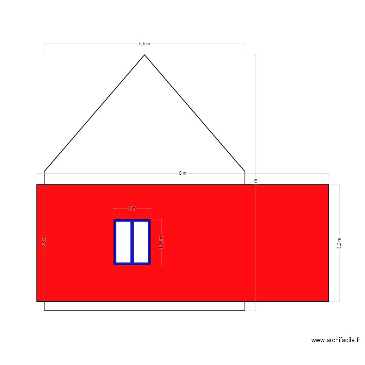 facade gauche extension. Plan de 0 pièce et 0 m2