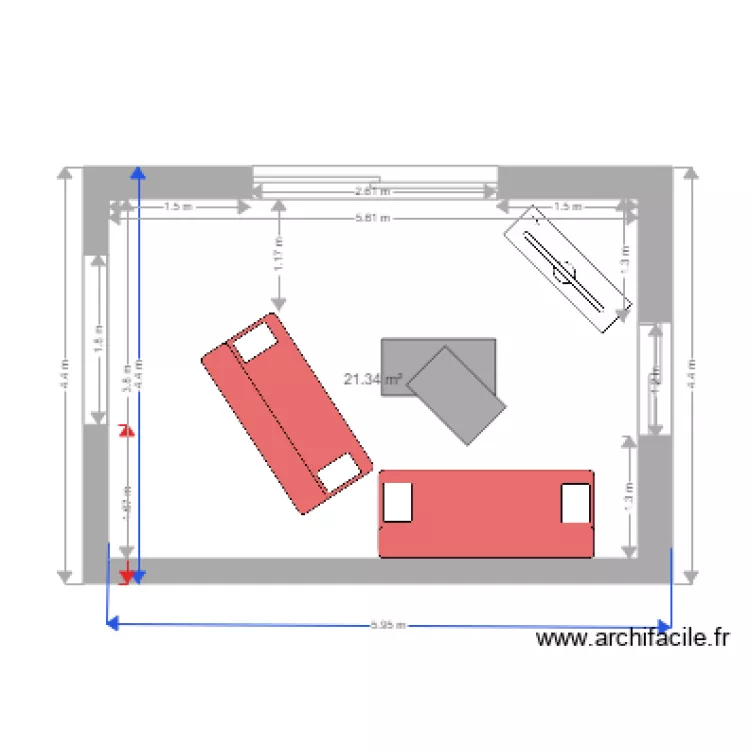 salon 7. Plan de 