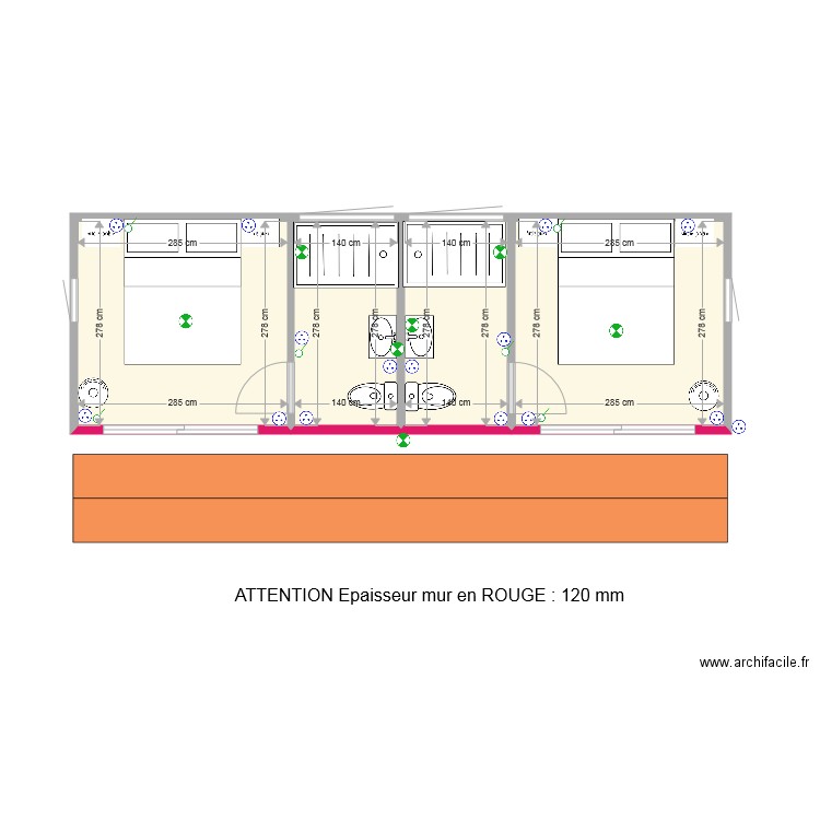 module chambre amis. Plan de 0 pièce et 0 m2