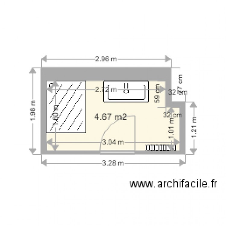 plan sdb vermeillet projet. Plan de 0 pièce et 0 m2