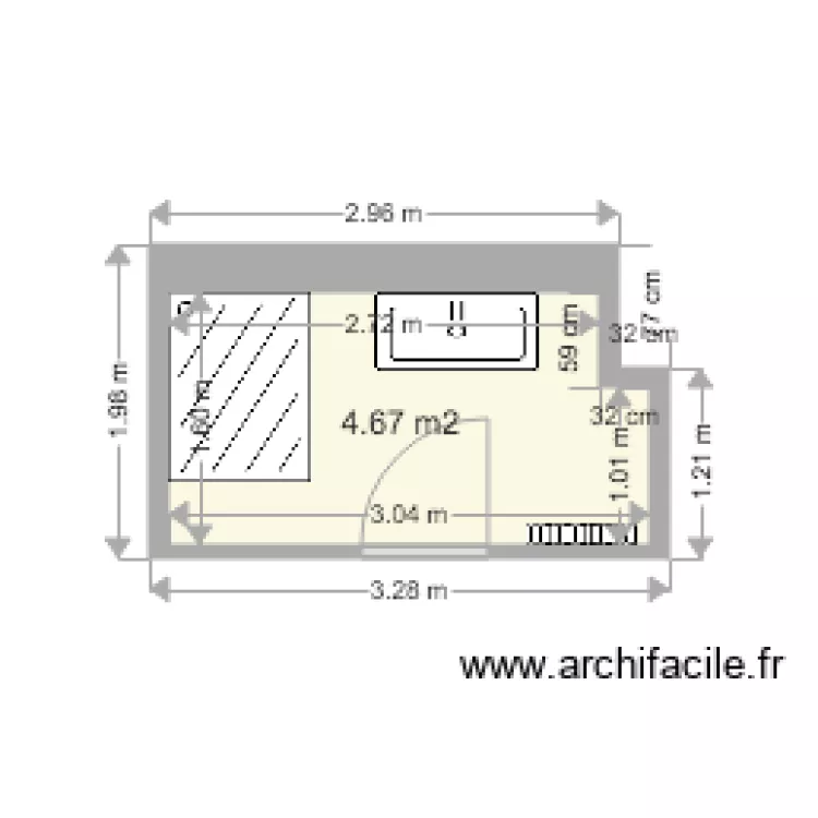 plan sdb vermeillet projet. Plan de 