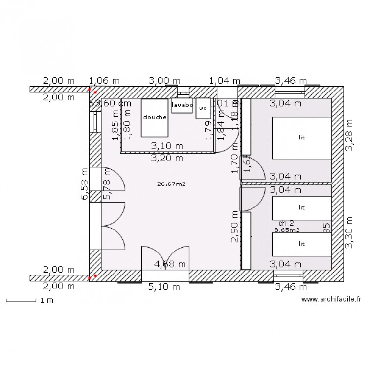 baraque gildas. Plan de 0 pièce et 0 m2