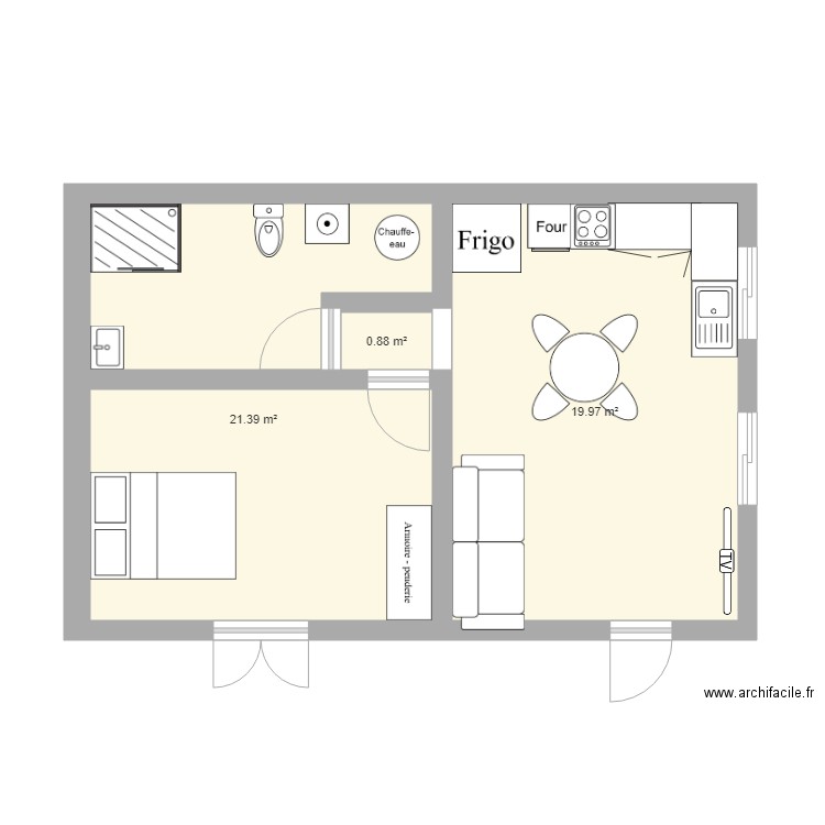 garage. Plan de 0 pièce et 0 m2