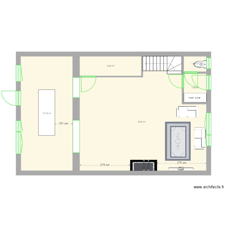 Nathan 3. Plan de 9 pièces et 101 m2