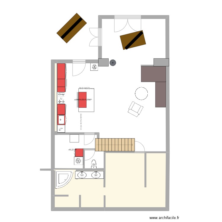 maison le cailar amenagement 17. Plan de 2 pièces et 8 m2