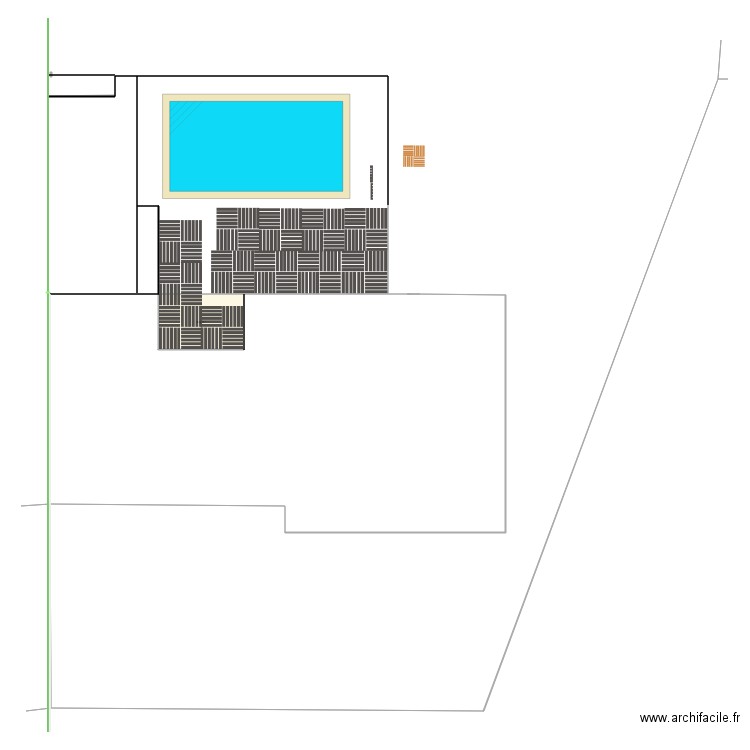 piscine. Plan de 0 pièce et 0 m2