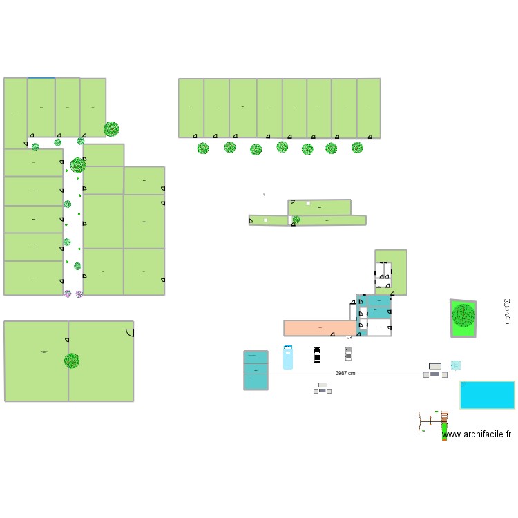 plan élevage3. Plan de 41 pièces et 3733 m2