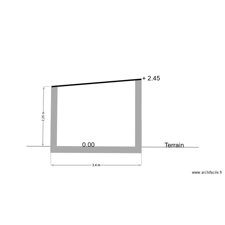 Coupe. Plan de 0 pièce et 0 m2