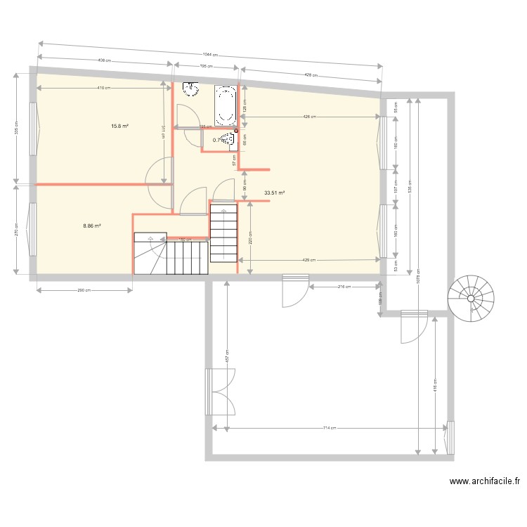 Maison 1er etage initial. Plan de 0 pièce et 0 m2