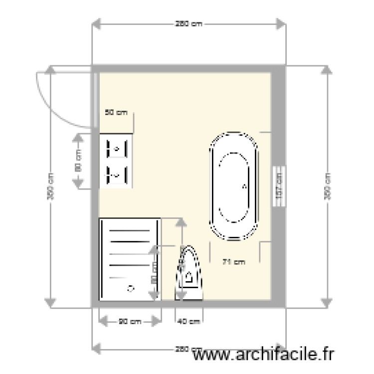 Salle de bain. Plan de 0 pièce et 0 m2