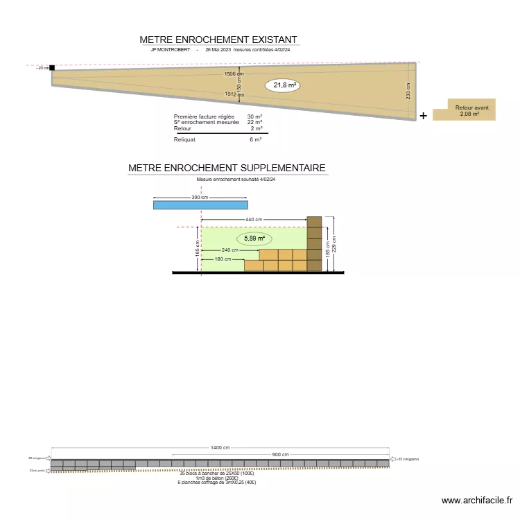 Enrochement. Plan de Enrochement. Plan de